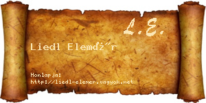 Liedl Elemér névjegykártya