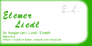 elemer liedl business card